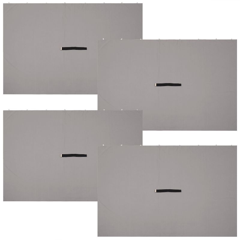 Sunnydaze Outdoor Gazebo 4-Piece Polyester Fabric Privacy Sidewall Set for 10' x 10' Gazebo - 80" H x 103" W, 1 of 9