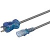 Monoprice Hospital-Grade Computer Power Cable / Cord - 6 Feet - Gray | Clear Plugs 10A 14 AWG (NEMA 5-15P to IEC-320-C13) - 2 of 4