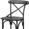 HomeRoots 26" Black Solid Wood and Iron Counter Height Bar Chair - 4 of 4
