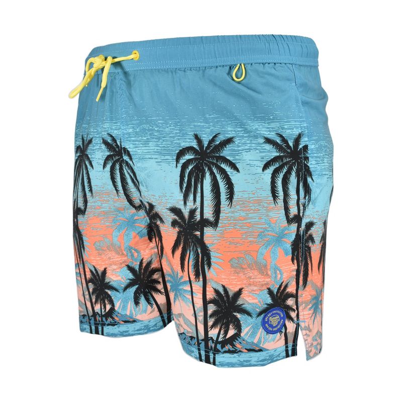 Banana Boat UPF50+ Men's Swim Trunks 4-Way Stretch | Tropical Sunset Navy or Coral, 1 of 5