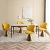 HOMLUX Swivel Accent Chair Modern Barrel Chair with Metal Cone Base Velvet Upholstered Armless Chair for Living Room，Dining Room，Bedroom - 4 of 4