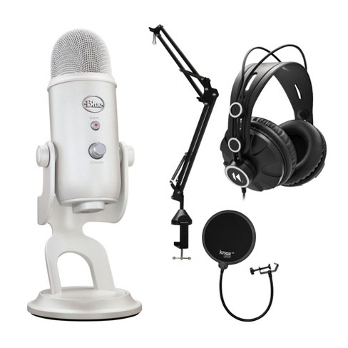 Blue Microphones Yeti Usb Microphone (white Mist) With Monitor Headphones  Bundle : Target