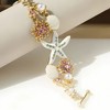 Starfish Charm Bracelet for Women by Ginger Lyne Gold Plated Pearls Starfish and Shells - 3 of 4