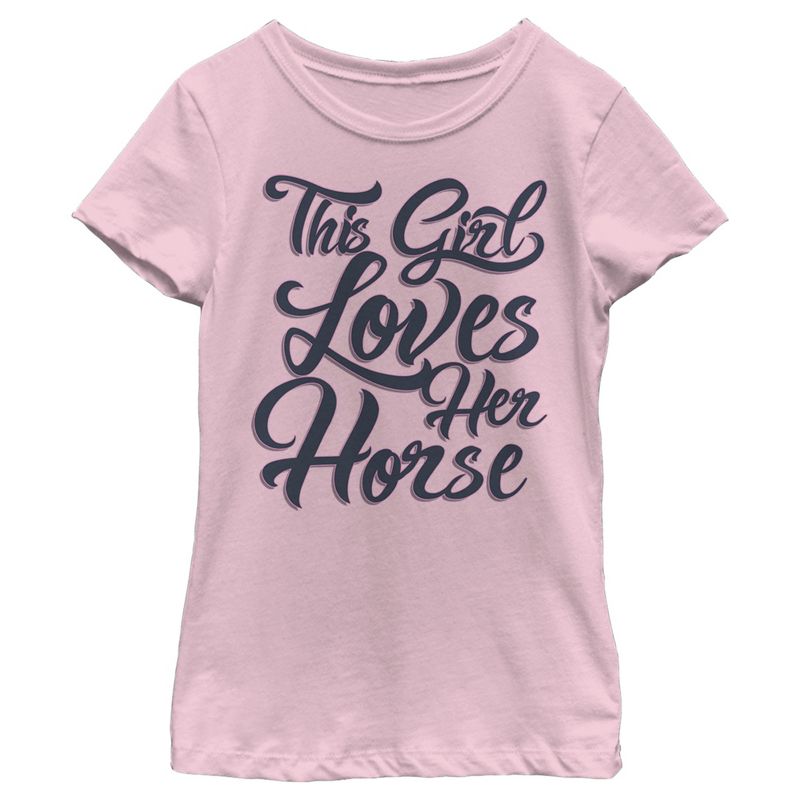 Girl's Lost Gods This Girl Loves Her Horse T-Shirt, 1 of 5