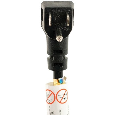 10-Amp Black Right-Angle Plug Power Supply Cord, 6ft