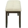 Monarch Specialties Bench 44 inch Rectangular Dining Room Entryway Kitchen Hallway Upholstered Wood Cream Fabric Grey Solid Wood Transitional - 4 of 4