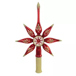 Blu Bom 13.75" Red Reflector Star Tree Topper Finial Christmas Valentines  -  Tree Toppers
