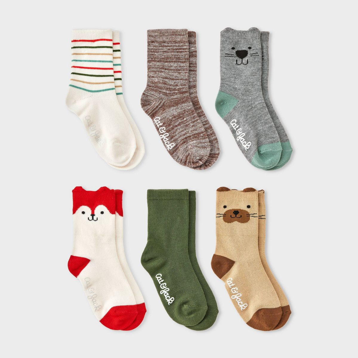 Toddler 6pk Critter Crew Socks - Cat & Jack™ - thumbnail 4