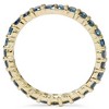 Pompeii3 1 1/2ct Round Treated Blue Genuine Diamond Eternity Wedding Ring 14K Yellow Gold - image 2 of 4