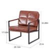 NicBex PU Leather Accent Chair,Upholstered Living Room Chairs with Padded Armrest and Metal Legs,Modern Armchair,Accent Chairs for Living Room - 3 of 4