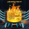 26" Fire Pits for Outside Wood Burning, Outdoor Smokeless Fire Pits for Backyard & Patio, Smokeless Firepit with emovable Ash Pan & Bamboo Lid - 3 of 4