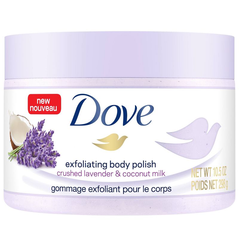 Dove Crushed Lavender &#38; Coconut Milk Exfoliating Body Polish Scrub - 10.5oz, 1 of 8
