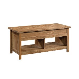 Cannery Bridge Lift Top Coffee Table Sindoori Mango - Sauder: Rustic Mid-Century Design, Dual Open Shelves - 1 of 4