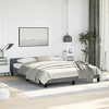 Bed Frame With Headboard Dark grey Velvet, plywood, engineered wood - 3 of 4