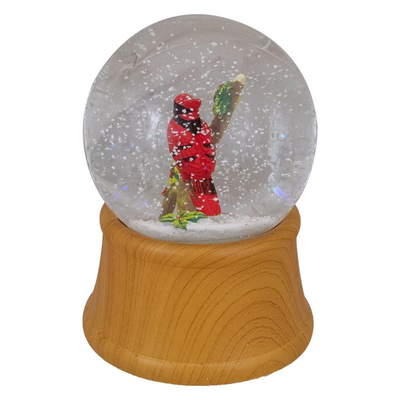 Northlight 5.5" Red Cardinal on Branch Musical Christmas Snow Globe, 4 of 6