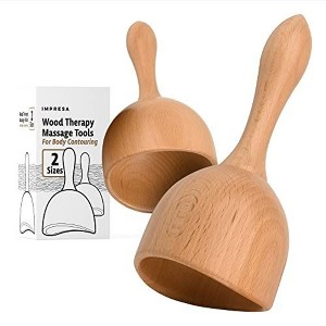 Impresa [2 Sizes] Wood Therapy Massage Tools for Body Contouring - Lymphatic Drainage Massager - Body Shaping Maderoterapia Kit - 1 of 4