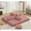 Sleeper Sofa Couch Modern Foldable 5-in-1 Modular Design with Pillows for Living Room - 3irtyhousy - 2 of 4