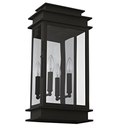 Princeton Black Brass 2-Light Outdoor Wall Lantern