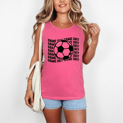 Simply Sage Market Soccer Game Day Stacked Garment Dyed Tank