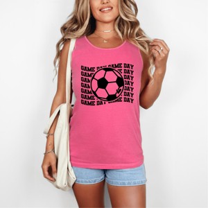Simply Sage Market Soccer Game Day Stacked Garment Dyed Tank - 1 of 3
