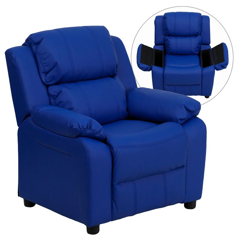 Flash Furniture Deluxe Padded Contemporary Kids Recliner with Storage Arms, 1 of 12