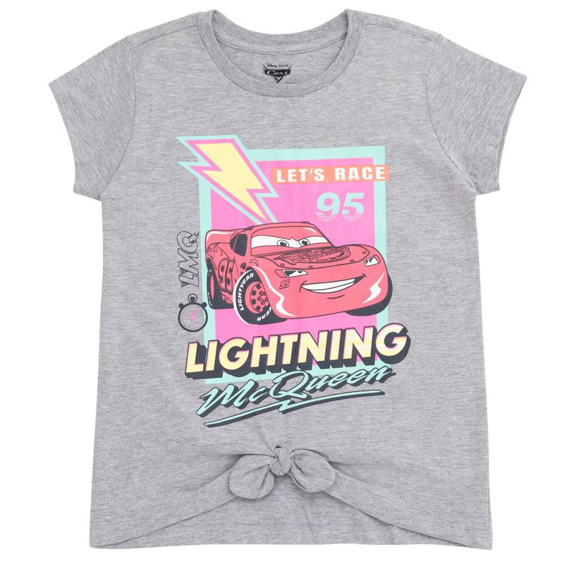 Disney Pixar Cars Lightning McQueen Tow Mater Girls 2 Pack T-Shirts Toddler to Big Kid, 3 of 8