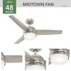 Hunter Fans 48" Midtown Lighted Ceiling Fan Matte Nickel Finish - 2 of 4