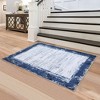 Modern Bordered Area Rug Washable Border Rug Living Room Rug Soft Low Pile Rug - 2 of 4