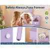 Kids Vanity Set with Lights,Bear-Shaped Make Up Vanity Desk with Mirror&Stool,Wooden Princess Toddler Make Up Table Set for Bedroom - 3 of 4
