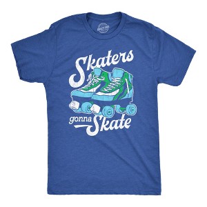 Mens Skaters Gonna Skate T Shirt Funny Sarcastic Roller Skates Graphic Novelty Tee For Guys - Crazy Dog Men's T Shirt - 1 of 4