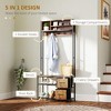 Munora 5-in-1 Hall Tree with Bench - Entryway Coat Rack, Shoe Storage, 3 Shelves & 2 Fabric Drawers - Brown - 4 of 4