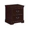NicBex Classic Traditional 2 Drawers Nightstand Wooden Bedside Table End Table for Bedroom, Living Room - 3 of 4