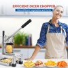 EcoSummer Commercial French Fry Cutter & Vegetable Chopper | Stainless Steel Dicer with 4 Replacement Blades for Potato & Onion. - 4 of 4