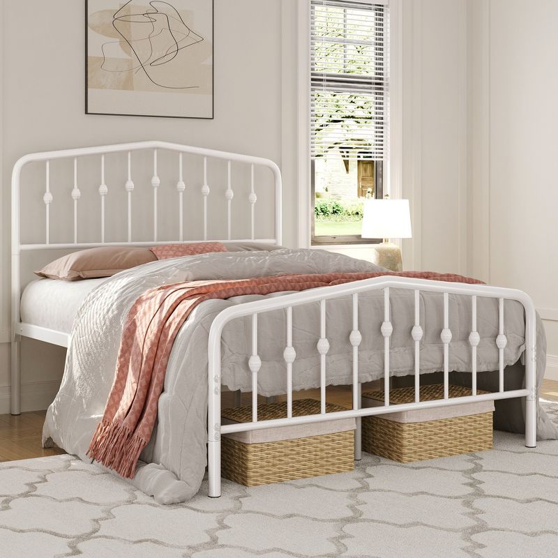 Yaheetech Modern Metal Bed Frame with Arched Headboard, 2 of 7