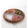 Nambe Cooper Acacia Wood and Glass Crudite Tray Divided, Serving Platter for Veggies, Snacks, and Appetizers,13.75 Inch - 2 of 4
