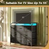 8 Dresser TV Stand with Power Outlets, Led Dresser for Bedroom, Fabric Chest of Drawers with Double Open Shelves, Wood Top, Steel Frame - 3 of 4