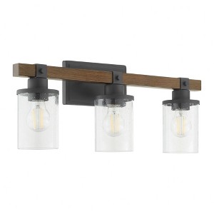 Quorum Lighting Alpine 3 - Light Vanity in  Textured Black Walnut - 1 of 1