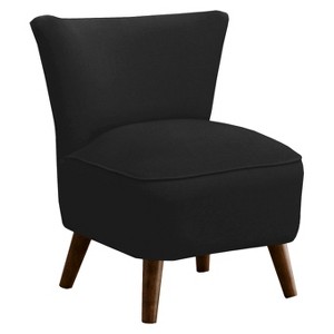 Skyline Custom Upholstered Mid Century Modern Armless Chair - Skyline Furniture , Linen Black