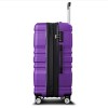 Vynxaria 3-Piece Purple Expandable ABS Hardshell Luggage Set 20/24/28" Spinner Wheels TSA Lock - 3 of 4