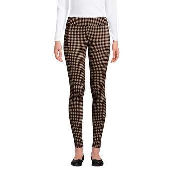 Brushed Soft Black and White Houndstooth Leggings 3X-5X
