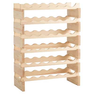 Tangkula 6-Tier Stackable Modular Wine Rack Freestanding Wine Holder Display Shelves