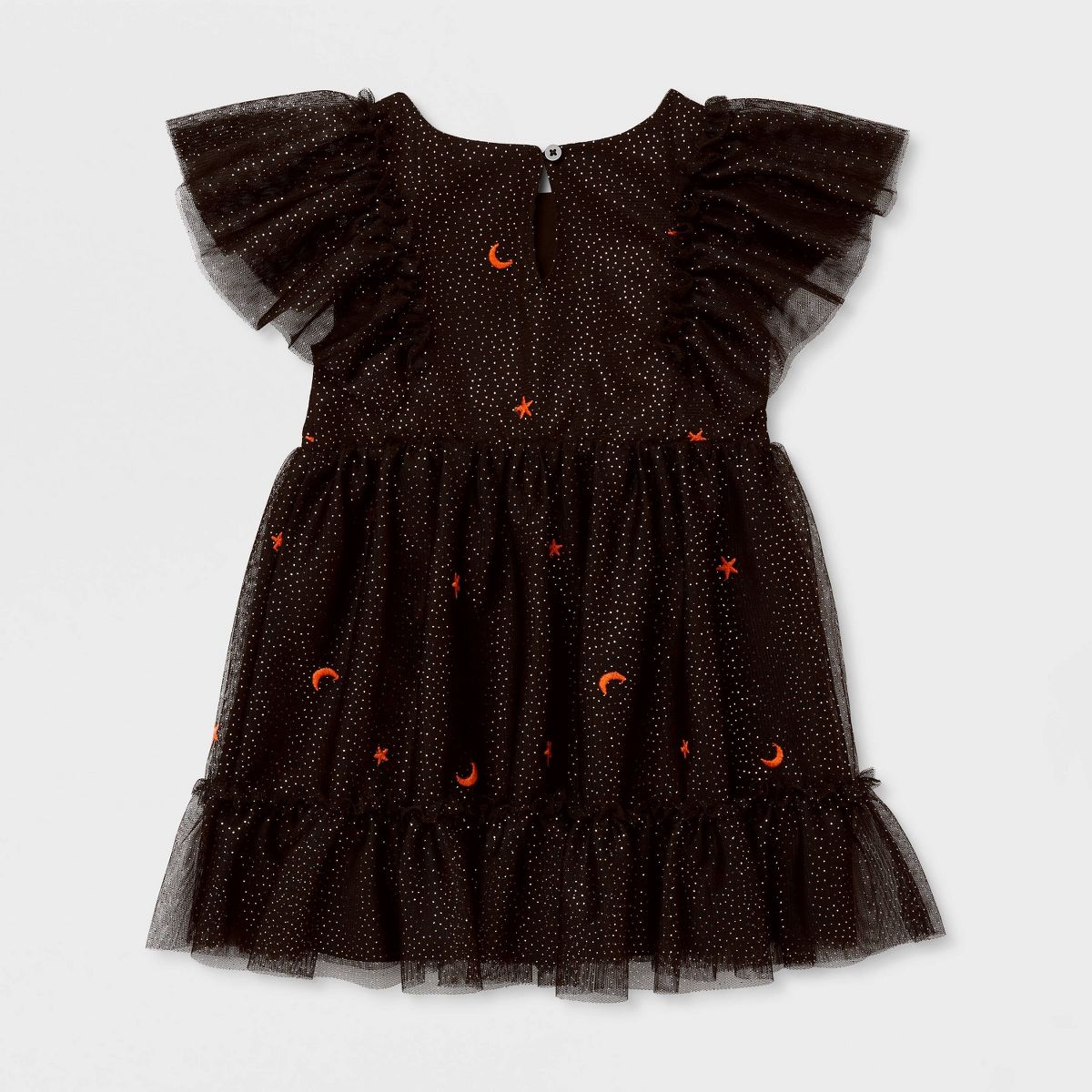 Toddler Girls' Embroidered Star & Moon Tulle Dress - Cat & Jack™ Black - thumbnail 3