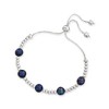 Ross-Simons 7-7.5mm Black Cultured Pearl and Sterling Silver Bead Bolo Bracelet Size - 3 of 4