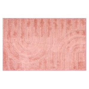 REGALWOVEN Geometry Pattern Soft Shaggy Absorbent Non Slip Shaggy Bath Floor Mat 1 Pc - 1 of 4