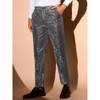 INSPIRE CHIC Men's 70s Disco Straight Leg Party Metallic Glitter Pants - 2 of 4