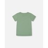Deux par Deux Boy Organic Cotton Graphic Tee Sage and Multi - 2 of 3