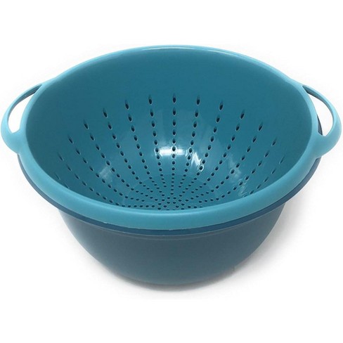 Debra's Kitchen Made In Usa 5qt Colander And 6qt Bowl Set - Teal, With ...