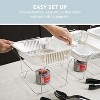 Alpha Living 12 Pack - Disposable Chafing Dish Buffet Set, Welded Body Food Warmers for Parties, 2hr Fuel Cans Complete Set, Half Size Pans - 3 of 4
