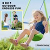 Metal Swing Set with Glider, Two Swing Seats and Adjustable Height, Outdoor Heavy Duty A-Frame Suitable for Playground - 4 of 4