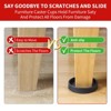 Aoibox 2.5 Inch Non Slip Furniture Coasters Round Rubber Pads 8 Pack Anti Slide Floor Protector for Bed Couch Black - 4 of 4